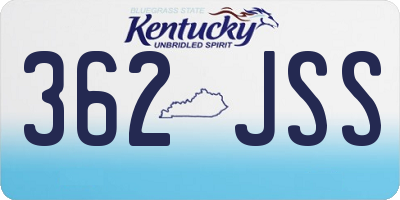 KY license plate 362JSS