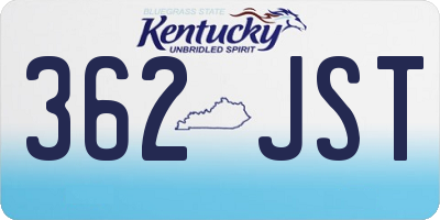 KY license plate 362JST