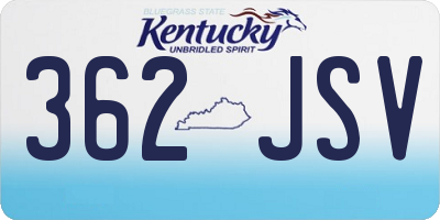 KY license plate 362JSV