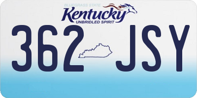 KY license plate 362JSY