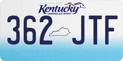 KY license plate 362JTF