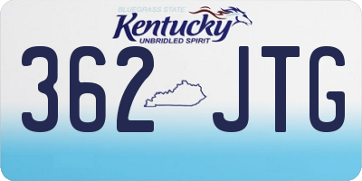 KY license plate 362JTG