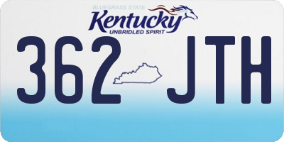 KY license plate 362JTH