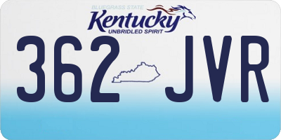 KY license plate 362JVR