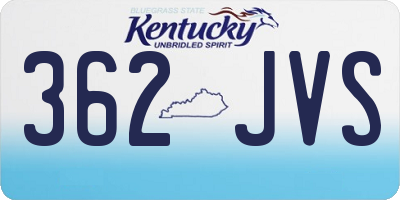 KY license plate 362JVS