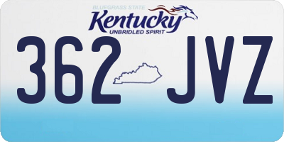KY license plate 362JVZ