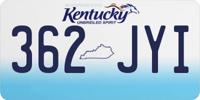 KY license plate 362JYI