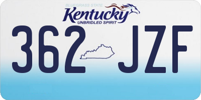 KY license plate 362JZF