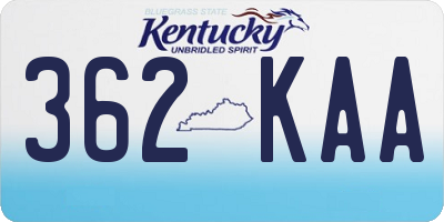 KY license plate 362KAA