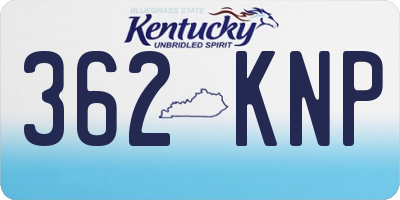 KY license plate 362KNP