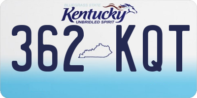 KY license plate 362KQT