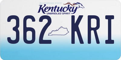 KY license plate 362KRI