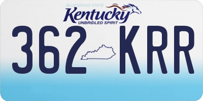 KY license plate 362KRR