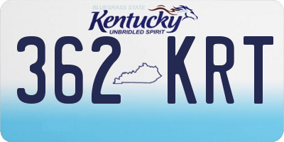 KY license plate 362KRT