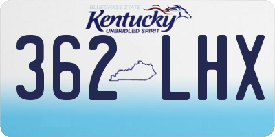KY license plate 362LHX