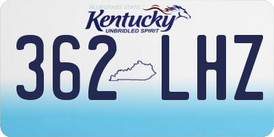 KY license plate 362LHZ