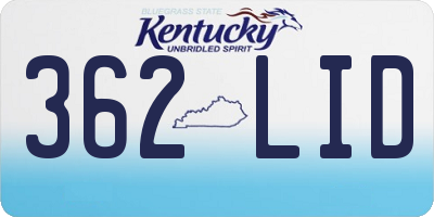 KY license plate 362LID