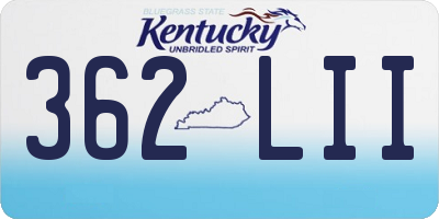 KY license plate 362LII