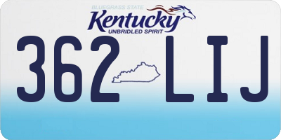 KY license plate 362LIJ