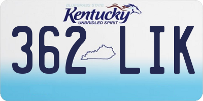 KY license plate 362LIK