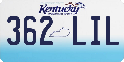 KY license plate 362LIL