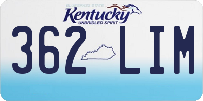 KY license plate 362LIM