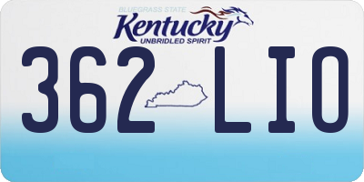 KY license plate 362LIO