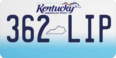 KY license plate 362LIP