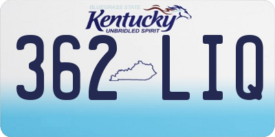 KY license plate 362LIQ