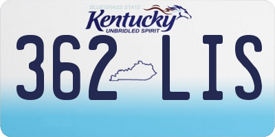 KY license plate 362LIS