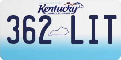 KY license plate 362LIT