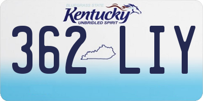 KY license plate 362LIY