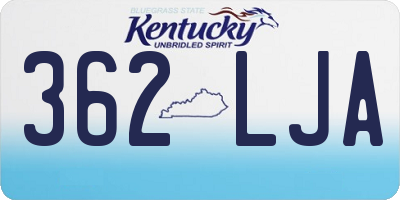 KY license plate 362LJA