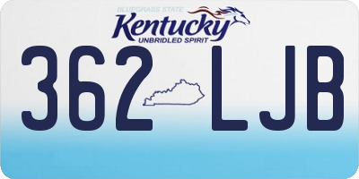 KY license plate 362LJB