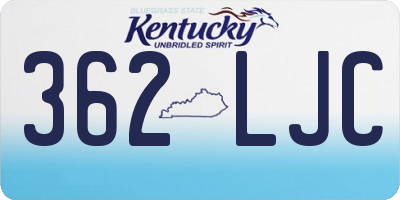 KY license plate 362LJC