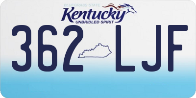 KY license plate 362LJF
