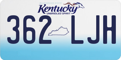 KY license plate 362LJH