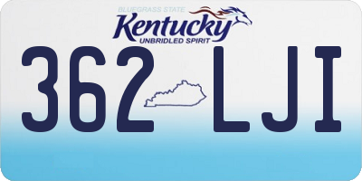 KY license plate 362LJI
