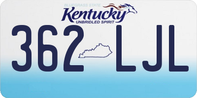 KY license plate 362LJL