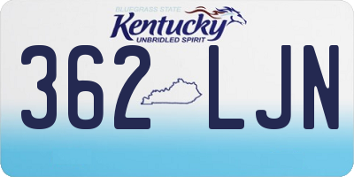 KY license plate 362LJN
