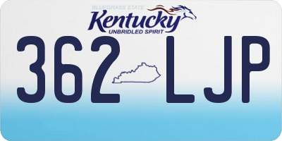 KY license plate 362LJP