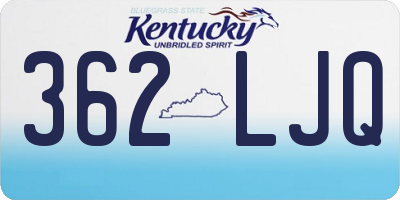 KY license plate 362LJQ