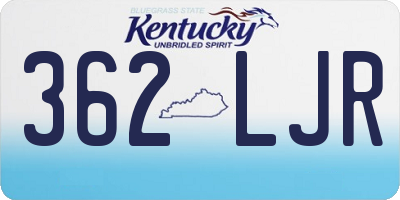 KY license plate 362LJR