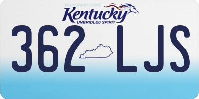 KY license plate 362LJS