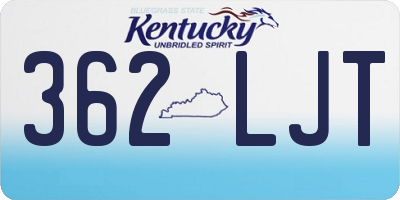 KY license plate 362LJT
