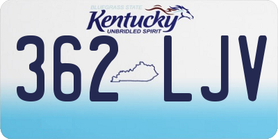 KY license plate 362LJV