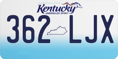 KY license plate 362LJX