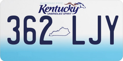 KY license plate 362LJY