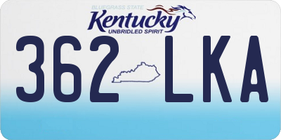 KY license plate 362LKA