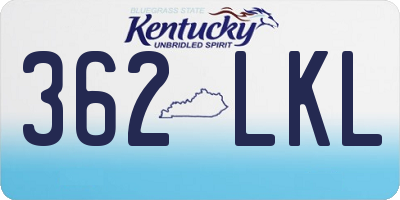 KY license plate 362LKL